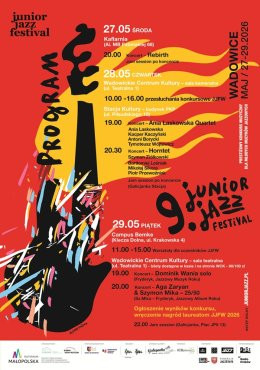 Wadowice Wydarzenie Koncert JUNIOR JAZZ FESTIWAL: Dominik Wania Solo; Aga Zaryan; Szymon Mika